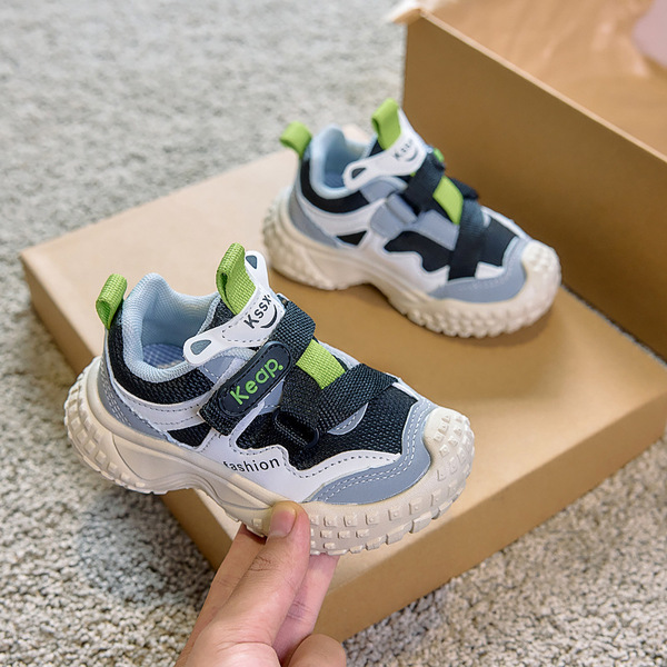 Girls' Shoes Sneakers 2025 New Autum Kidsren's Soft-Soled Mesh Shoes for Small and Medium-Sized Boys Breathable Mesh Dad Shoes