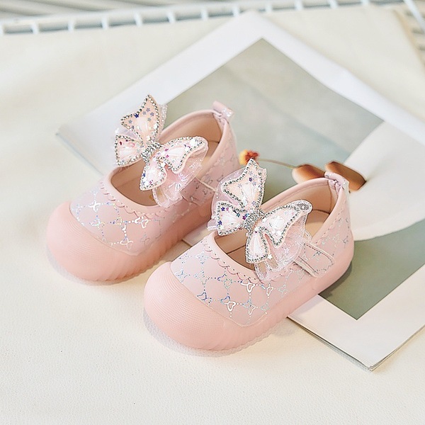 Baby Girl Toddler Shoes Spring and Autum New Soft-Soled Non-Slip Princess Shoes Anti-Kick Foot Protection Children's Baby Breathable Shoes