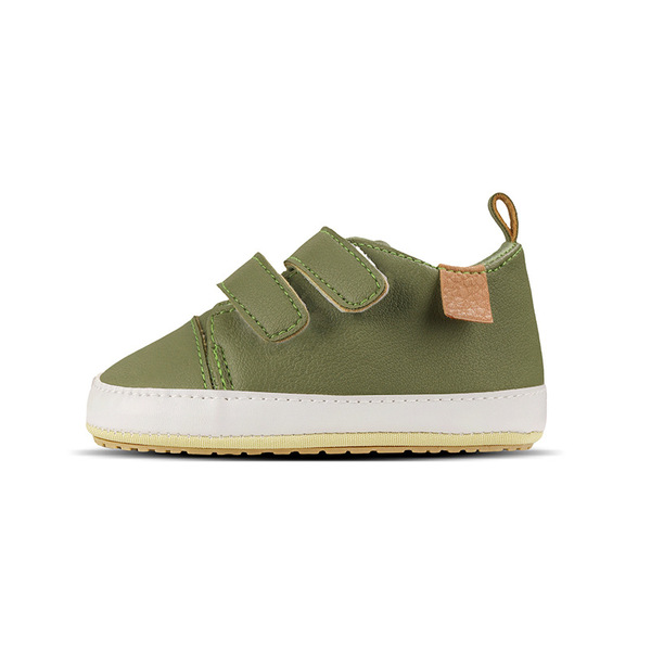 Spring and Autumn 0-1 Year Old Baby Toddler Shoes PU Velcro Baby Boys and Girls Wave Shoes Indoor and Outdoor Leather Shoes with Soft Sole